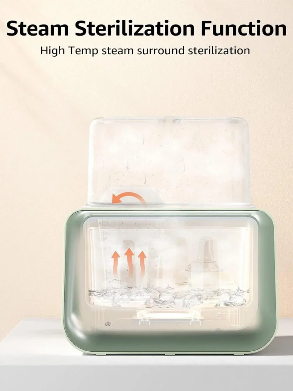 8-in-1 Baby Bottle Warmer & Sterilizer - Fast Milk Heating, Timer, Fits 2